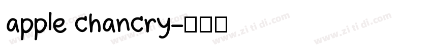 apple chancry字体转换